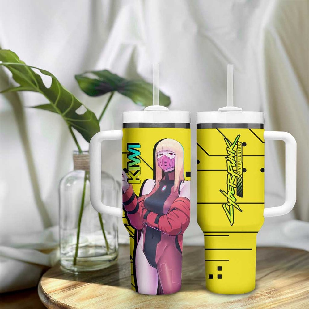 Kiwi - Cyberpunk Edgerunners Tumbler With Handle Anime Style TS04 Kiwi - Cyberpunk Edgerunners Tumbler With Handle Anime Style TS04