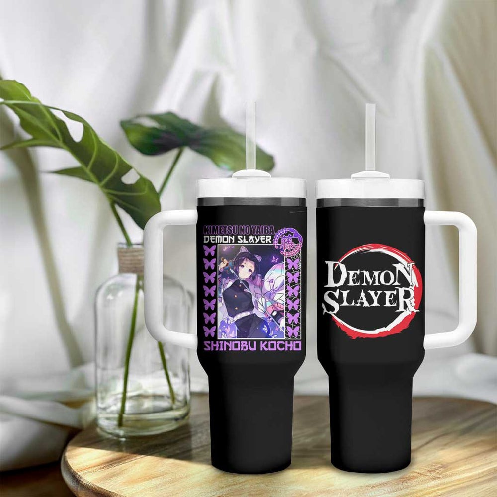 Kocho Shinobu Demon Slayer Tumbler With Handle Anime Style TS04 Kocho Shinobu Demon Slayer Tumbler With Handle Anime Style TS04