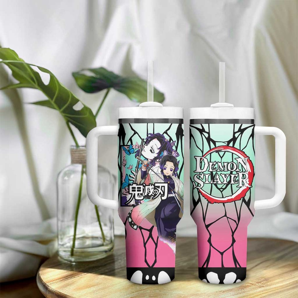 Kocho Shinobu Haori Demon Slayer Tumbler With Handle Anime Style TS04