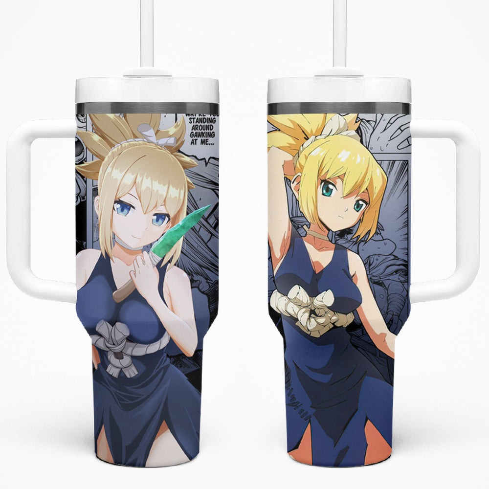Kohaku Tumbler With Handle Dr Stone TS04 Kohaku Tumbler With Handle Dr Stone TS04