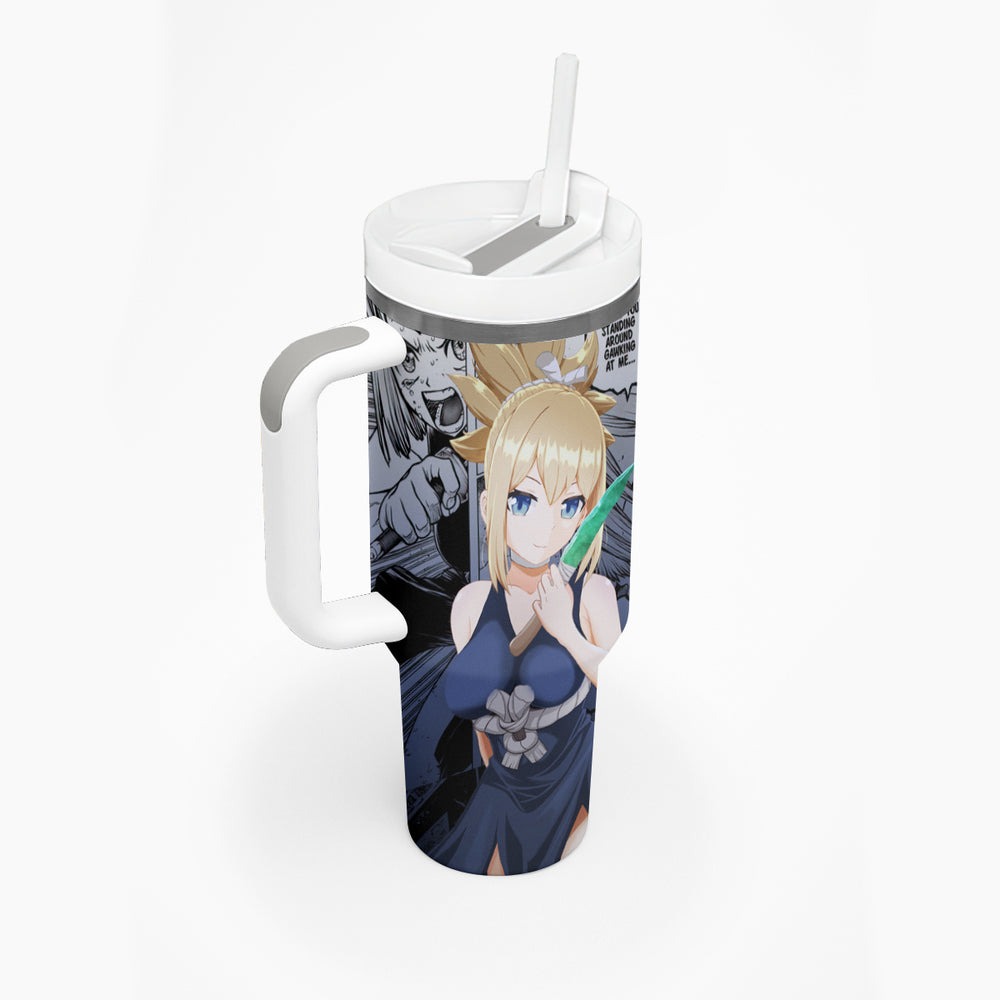 Kohaku Tumbler With Handle Dr Stone TS04 Kohaku Tumbler With Handle Dr Stone TS04
