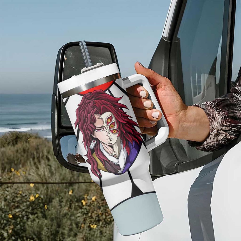 Kokushibo And Yoriichi - Demon Slayer Tumbler With Handle Anime Style TS04 Kokushibo And Yoriichi - Demon Slayer Tumbler With Handle Anime Style TS04