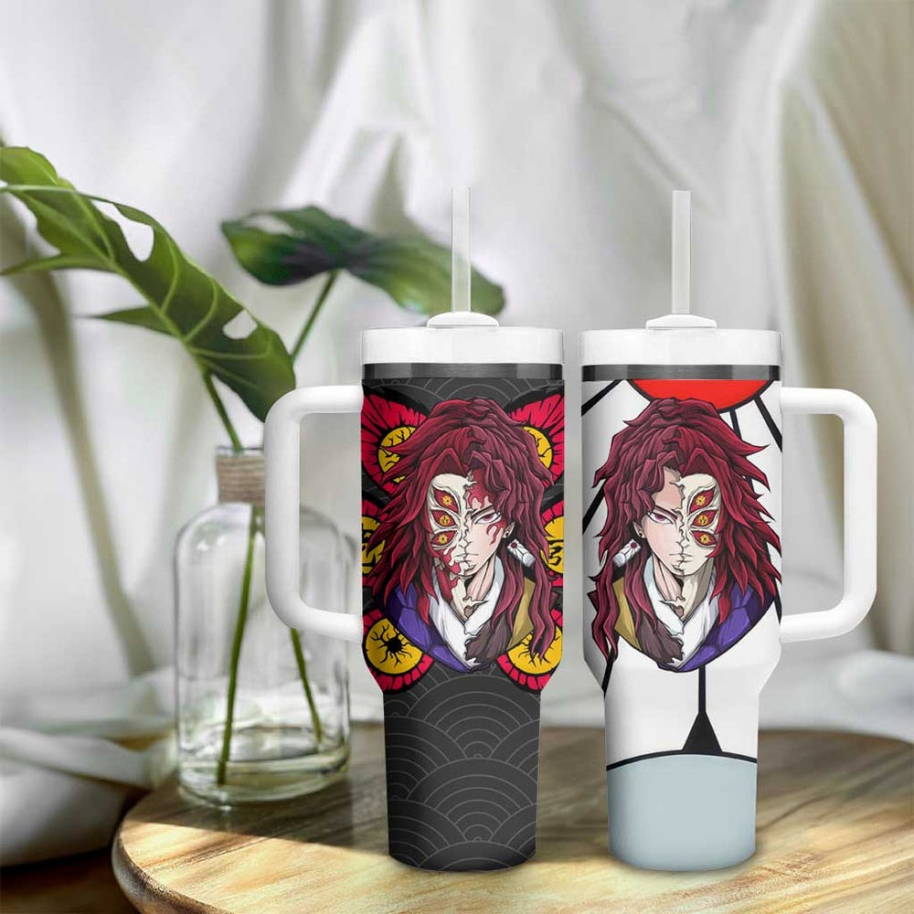 Kokushibo And Yoriichi - Demon Slayer Tumbler With Handle Anime Style TS04 Kokushibo And Yoriichi - Demon Slayer Tumbler With Handle Anime Style TS04