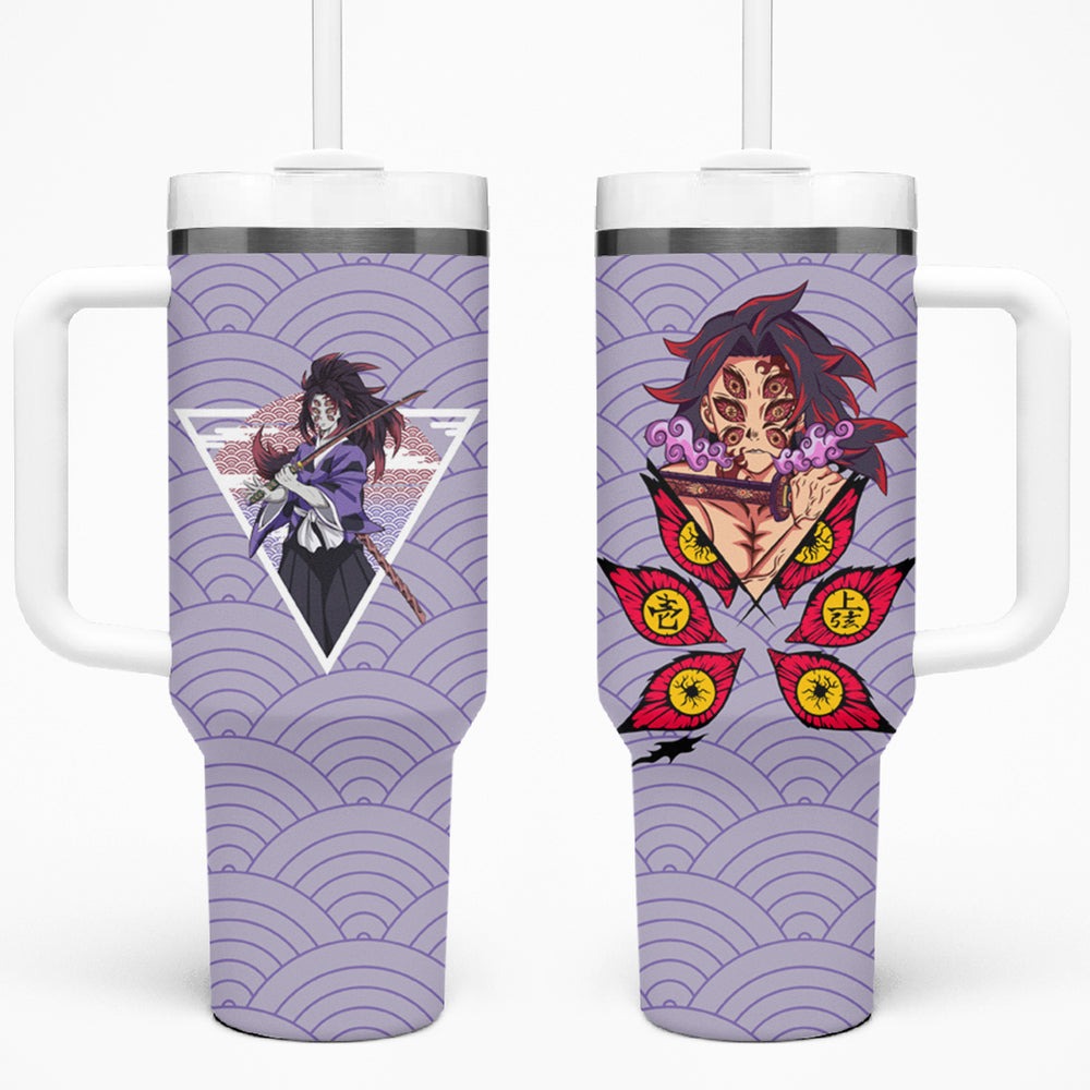 Kokushibo - Demons Slayer Tumbler With Handle Anime Mix Japan Pattern Style TS04 Kokushibo - Demons Slayer Tumbler With Handle Anime Mix Japan Pattern Style TS04