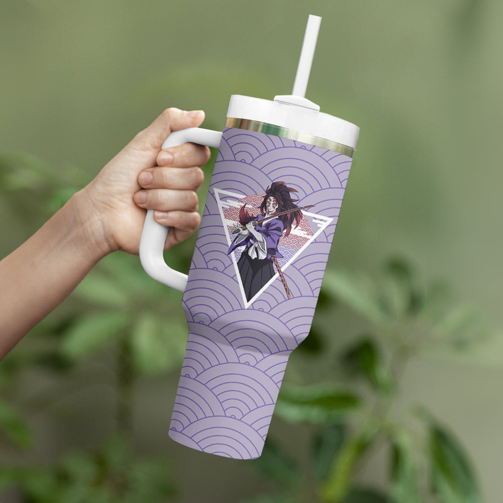 Kokushibo - Demons Slayer Tumbler With Handle Anime Mix Japan Pattern Style TS04 Kokushibo - Demons Slayer Tumbler With Handle Anime Mix Japan Pattern Style TS04