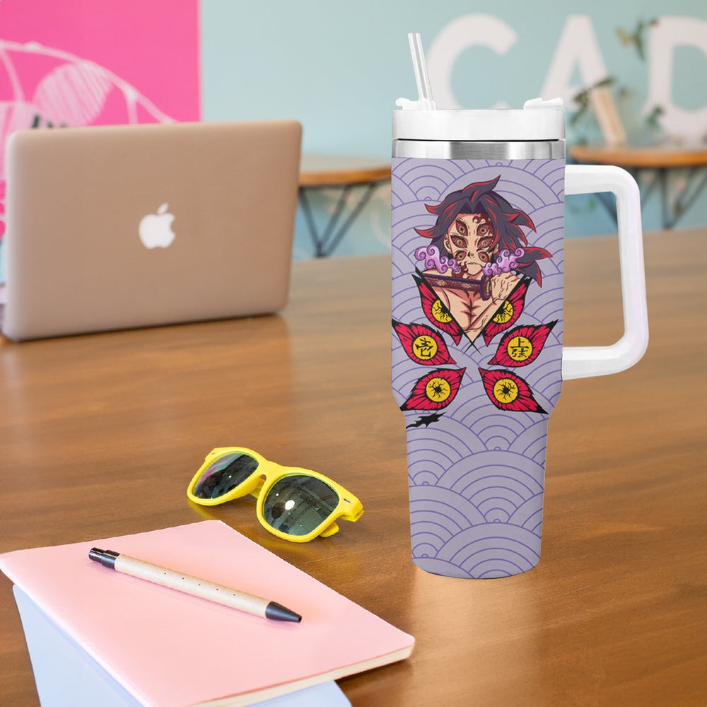 Kokushibo - Demons Slayer Tumbler With Handle Anime Mix Japan Pattern Style TS04 Kokushibo - Demons Slayer Tumbler With Handle Anime Mix Japan Pattern Style TS04