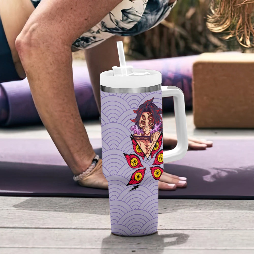 Kokushibo - Demons Slayer Tumbler With Handle Anime Mix Japan Pattern Style TS04 Kokushibo - Demons Slayer Tumbler With Handle Anime Mix Japan Pattern Style TS04