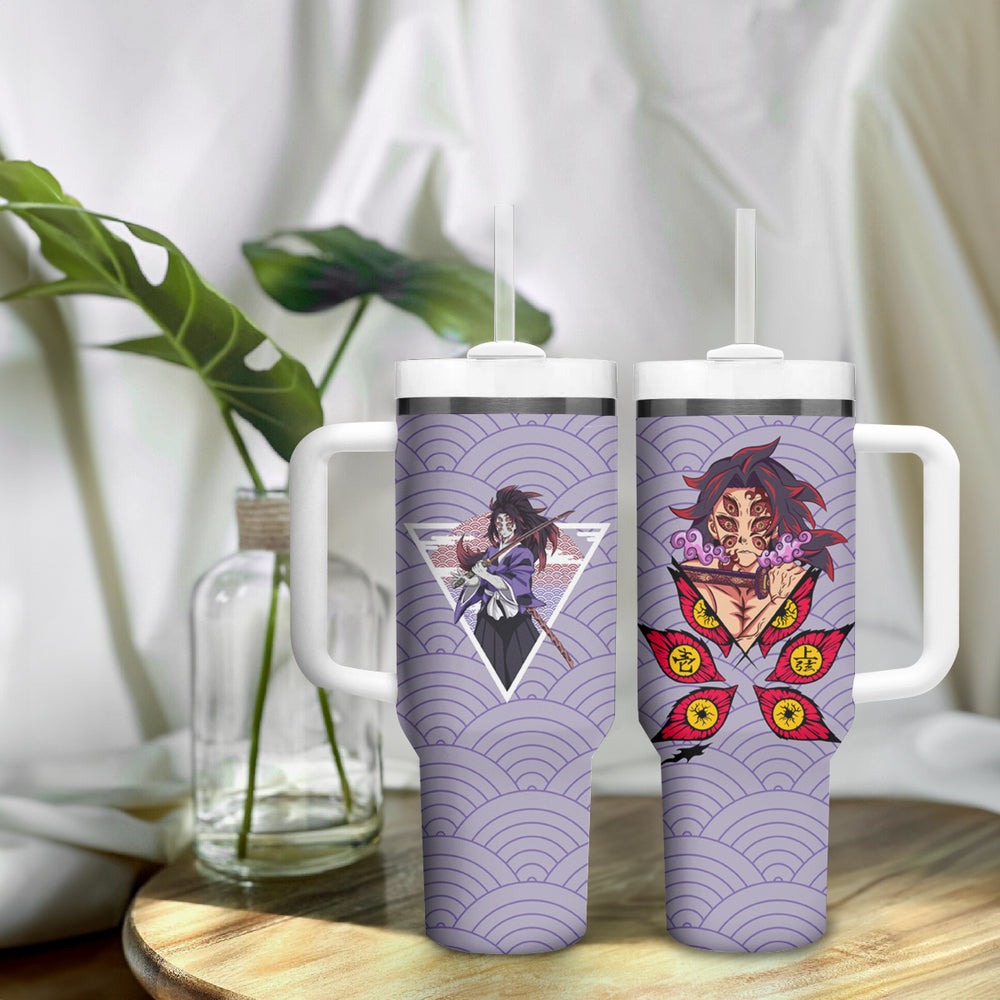 Kokushibo - Demons Slayer Tumbler With Handle Anime Mix Japan Pattern Style TS04 Kokushibo - Demons Slayer Tumbler With Handle Anime Mix Japan Pattern Style TS04