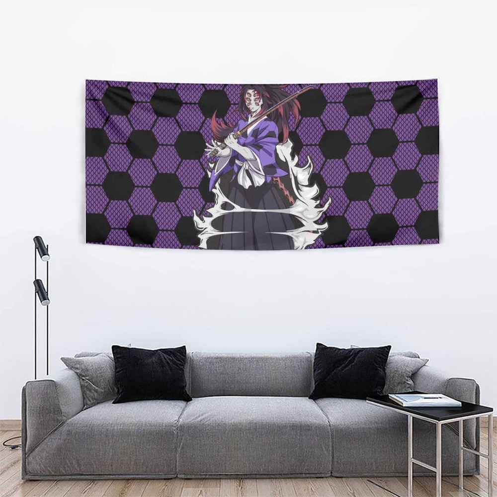 Kokushibo Mix Uniform - Demon Slayer Tapestry Anime Style TS04 Kokushibo Mix Uniform - Demon Slayer Tapestry Anime Style TS04