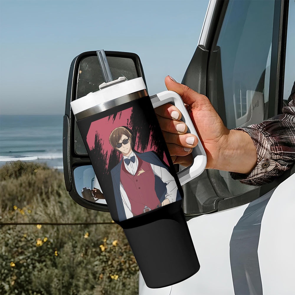 Kotaro Tatsumi Tumbler With Handle Zombie Land Saga TS04 Kotaro Tatsumi Tumbler With Handle Zombie Land Saga TS04