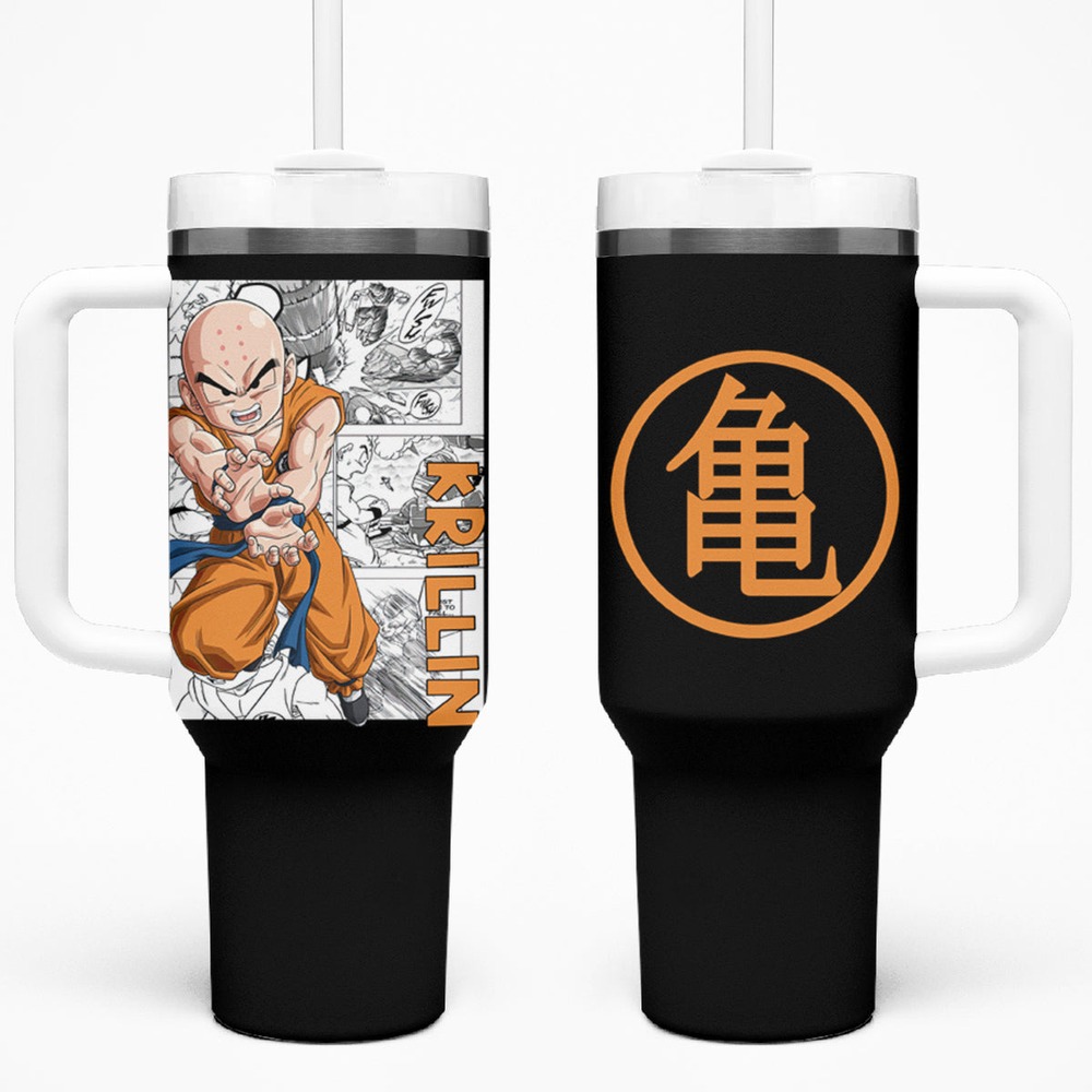 Krillin - Anime Manga Tumbler With Handle TS04 Krillin - Anime Manga Tumbler With Handle TS04