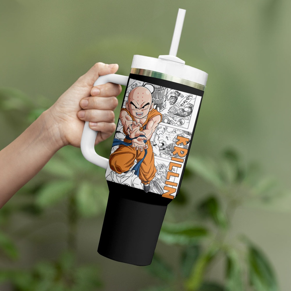 Krillin - Anime Manga Tumbler With Handle TS04 Krillin - Anime Manga Tumbler With Handle TS04