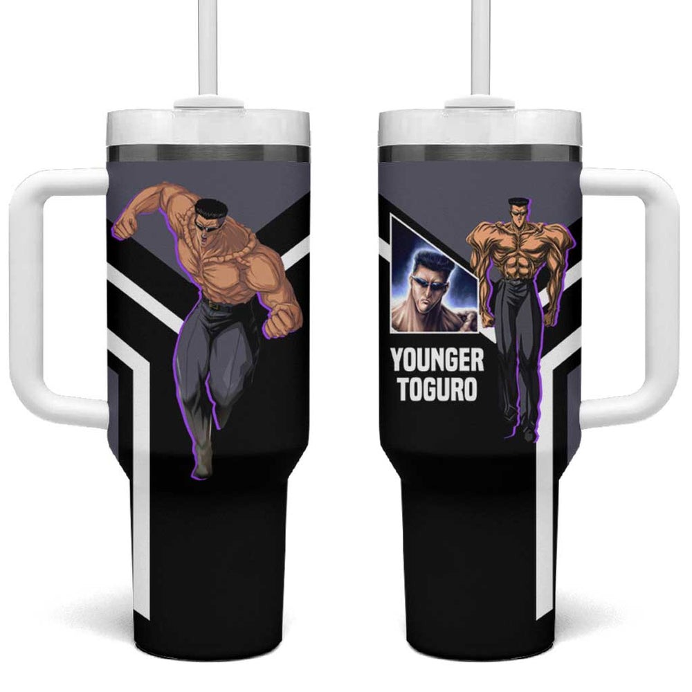 Kurama Yu Yu Hakusho Tumbler With Handle with Fox Demon Form and Elegant Battle Pose Design TS04
