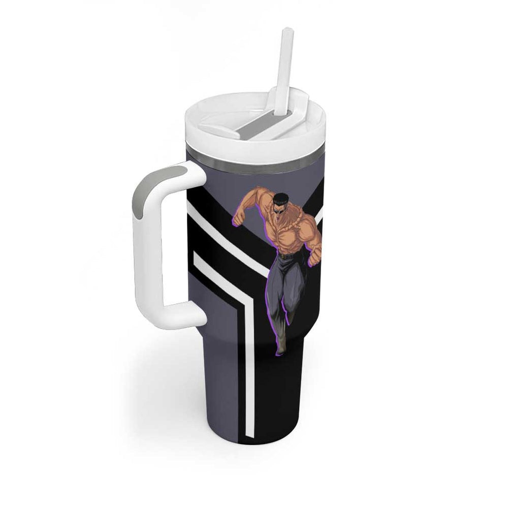 Kurama Yu Yu Hakusho Tumbler With Handle with Fox Demon Form and Elegant Battle Pose Design TS04