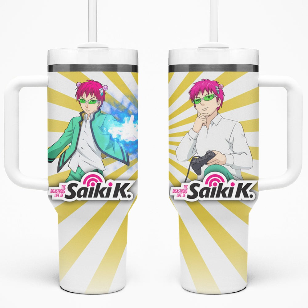 Kusuo Saiki Tumbler With Handle Saiki Kusuo no Psi-nan TS04 Kusuo Saiki Tumbler With Handle Saiki Kusuo no Psi-nan TS04