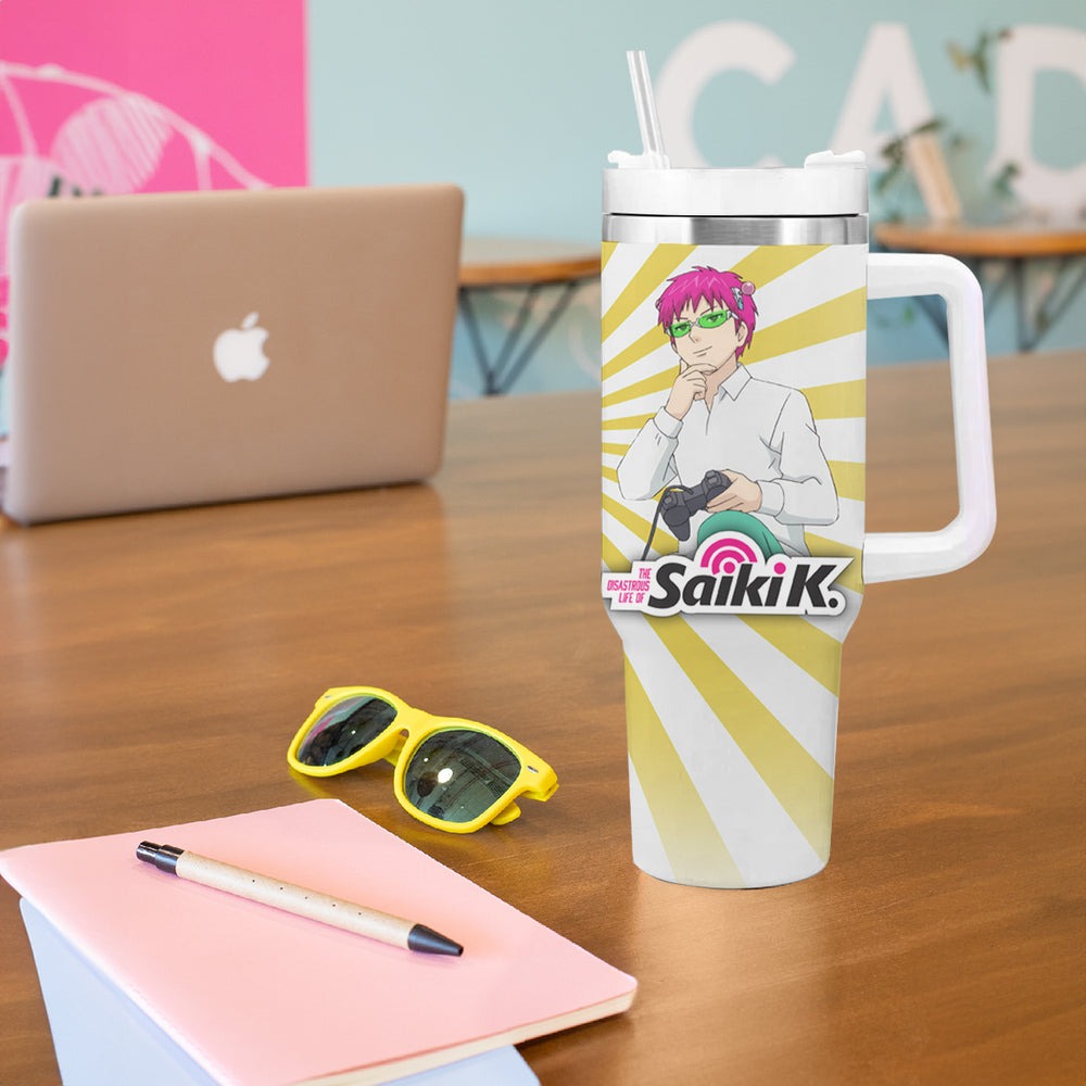 Kusuo Saiki Tumbler With Handle Saiki Kusuo no Psi-nan TS04 Kusuo Saiki Tumbler With Handle Saiki Kusuo no Psi-nan TS04