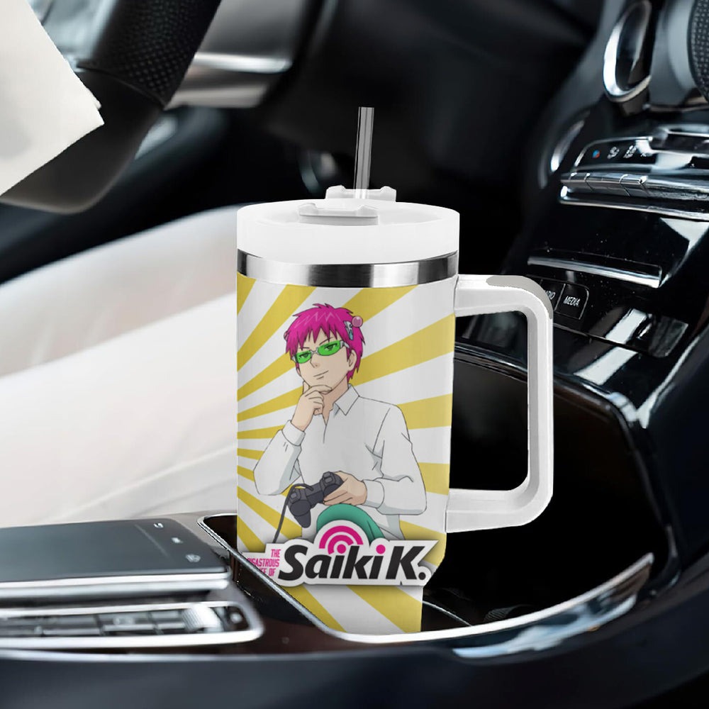 Kusuo Saiki Tumbler With Handle Saiki Kusuo no Psi-nan TS04 Kusuo Saiki Tumbler With Handle Saiki Kusuo no Psi-nan TS04