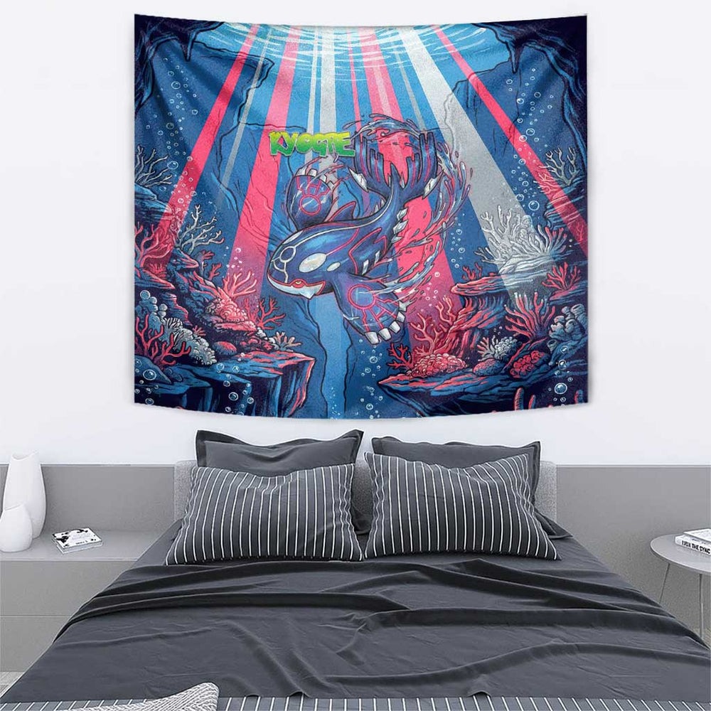 Kyogre Alpha Tapestry Neon Deep Sea Coral Art TS04 Kyogre Alpha Tapestry Neon Deep Sea Coral Art TS04