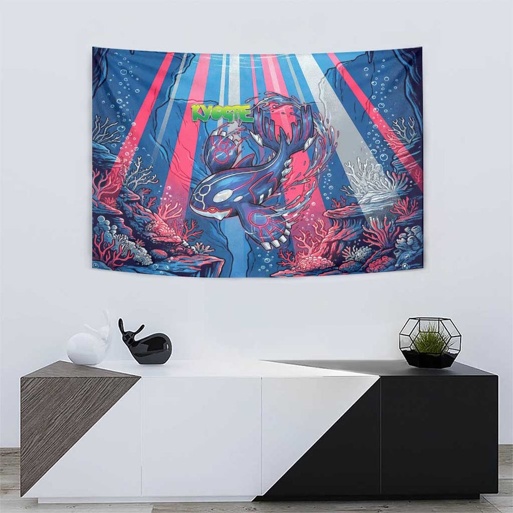 Kyogre Alpha Tapestry Neon Deep Sea Coral Art TS04 Kyogre Alpha Tapestry Neon Deep Sea Coral Art TS04