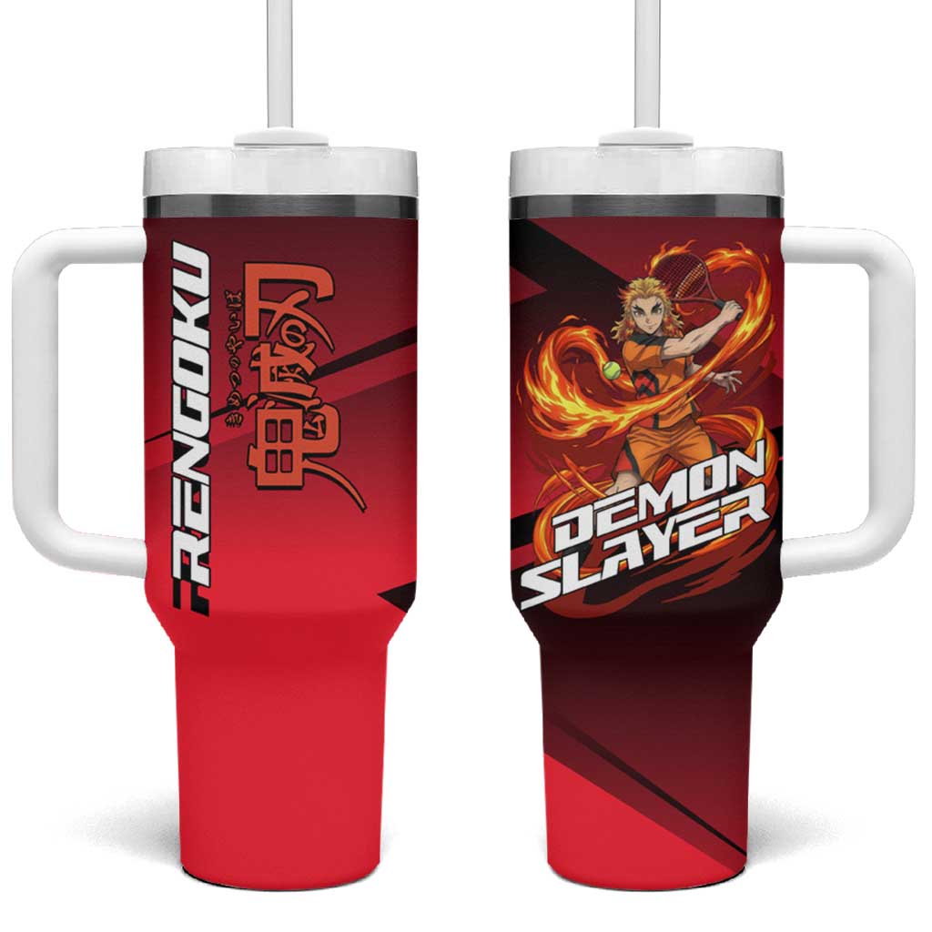 Kyojuro Rengoku Flame Rally Tumbler With Handle Sporty Anime Mashup Style TS04