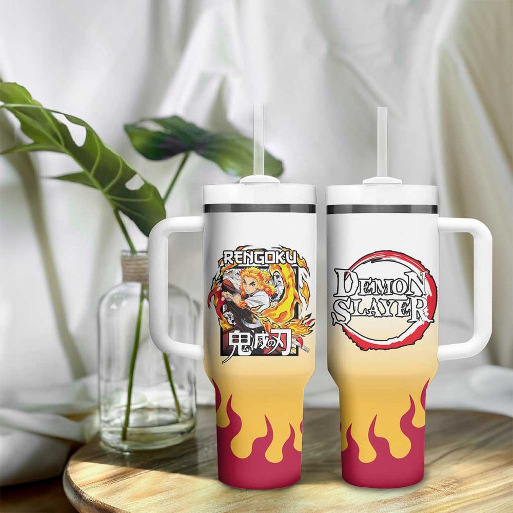 Kyojuro Rengoku Haori Demon Slayer Tumbler With Handle Anime Style TS04