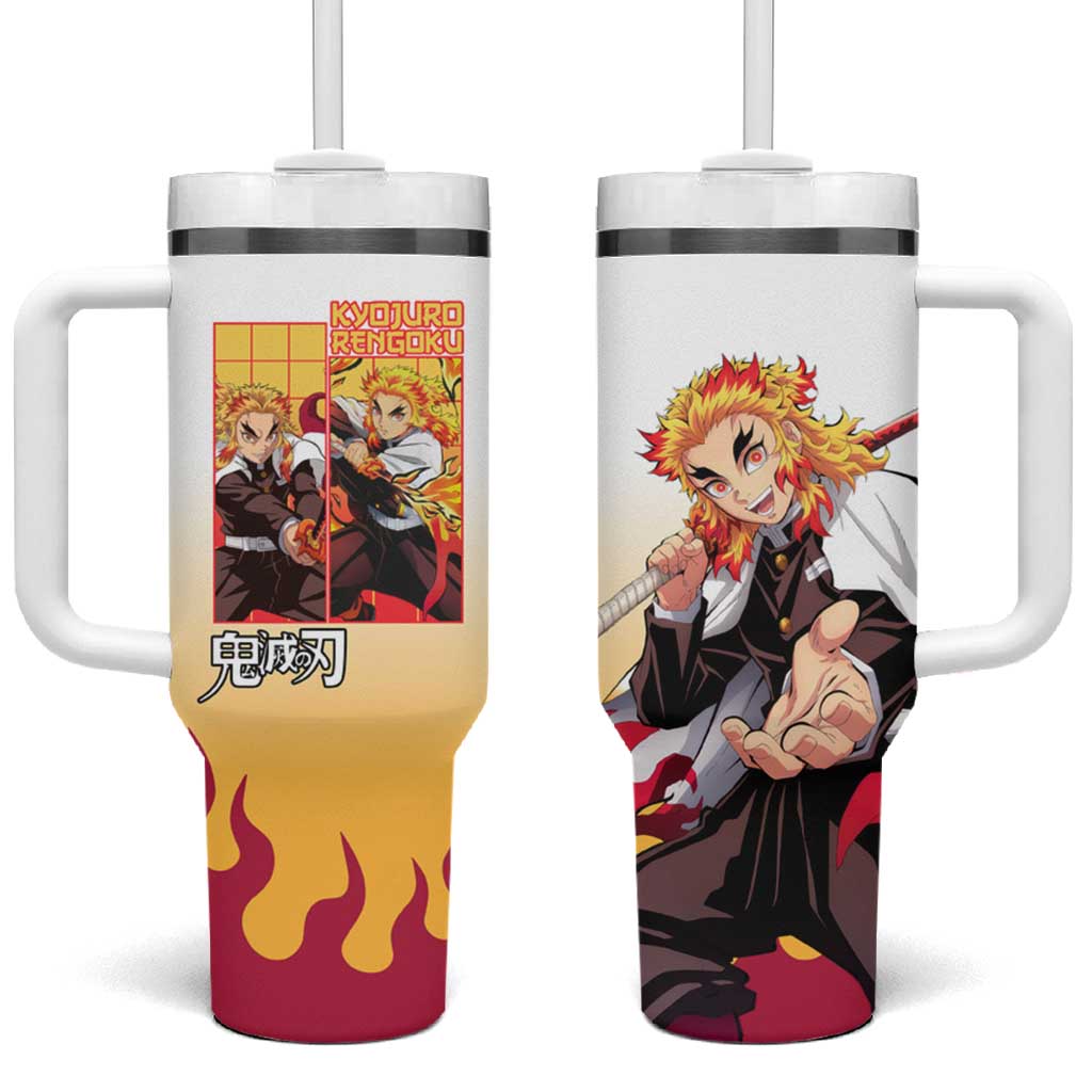 Kyojuro Rengoku V2 Demon Slayer Tumbler With Handle Anime Style TS04