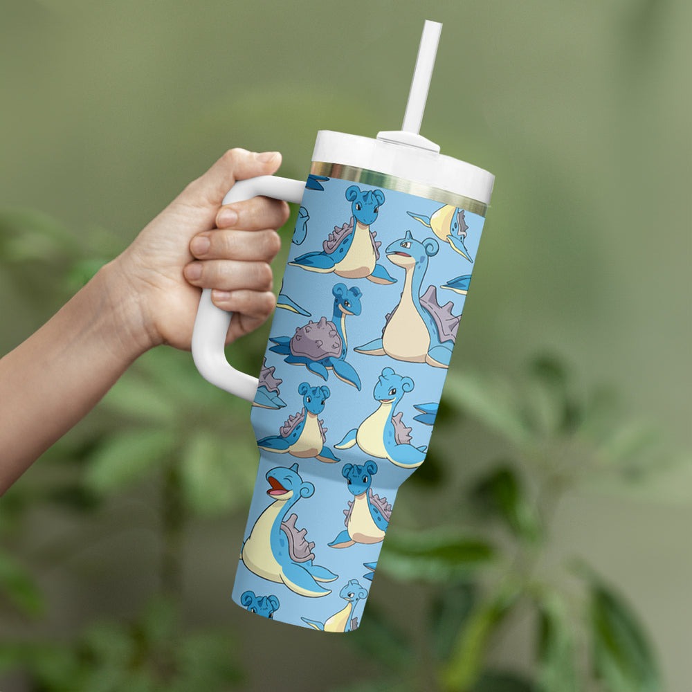 Lapras Clothes Tumbler With Handle Pattern Style TS04 Lapras Clothes Tumbler With Handle Pattern Style TS04