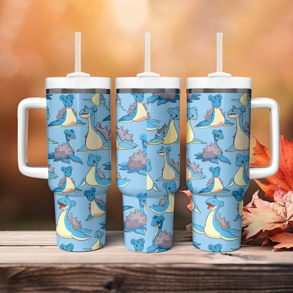 Lapras Clothes Tumbler With Handle Pattern Style TS04 Lapras Clothes Tumbler With Handle Pattern Style TS04