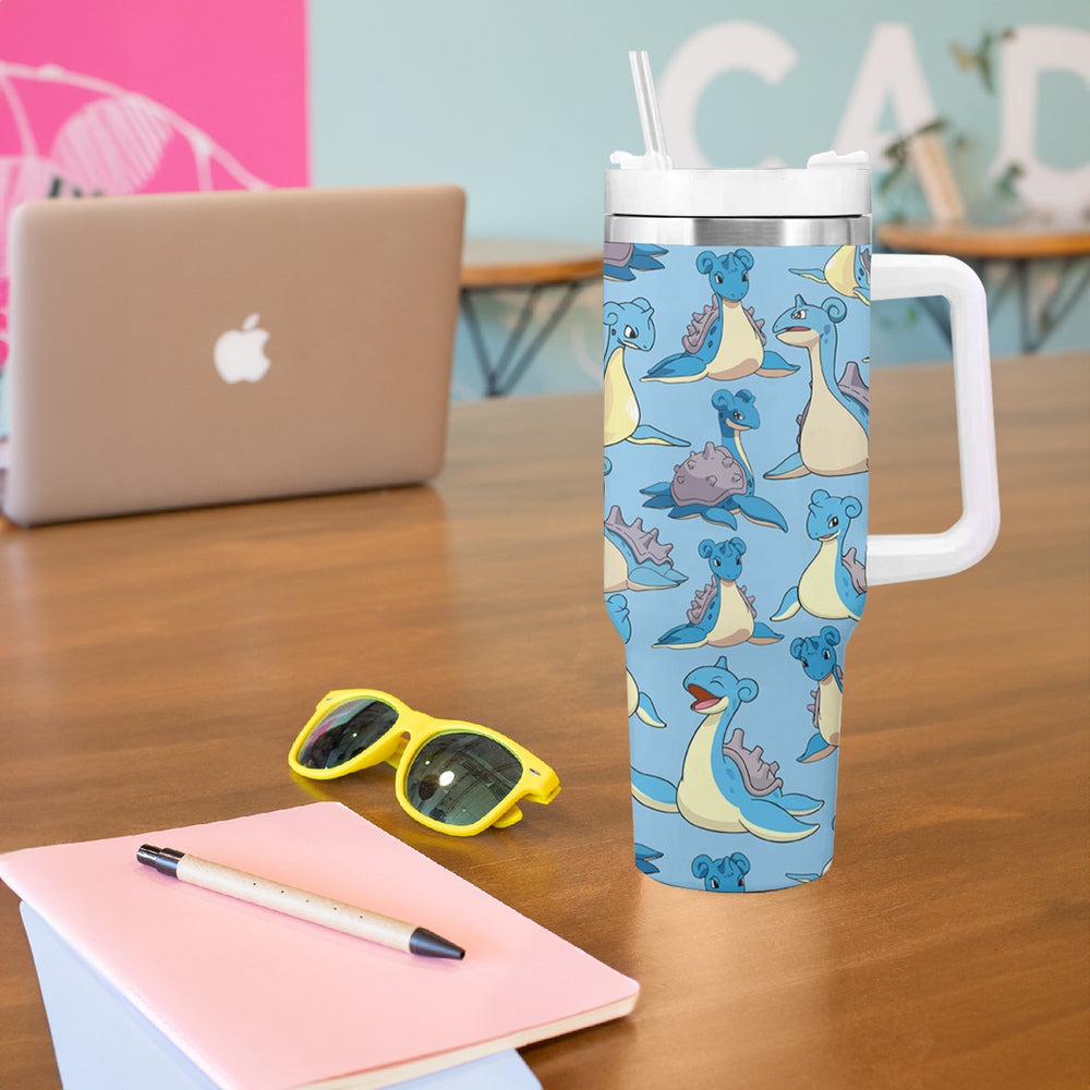 Lapras Clothes Tumbler With Handle Pattern Style TS04 Lapras Clothes Tumbler With Handle Pattern Style TS04