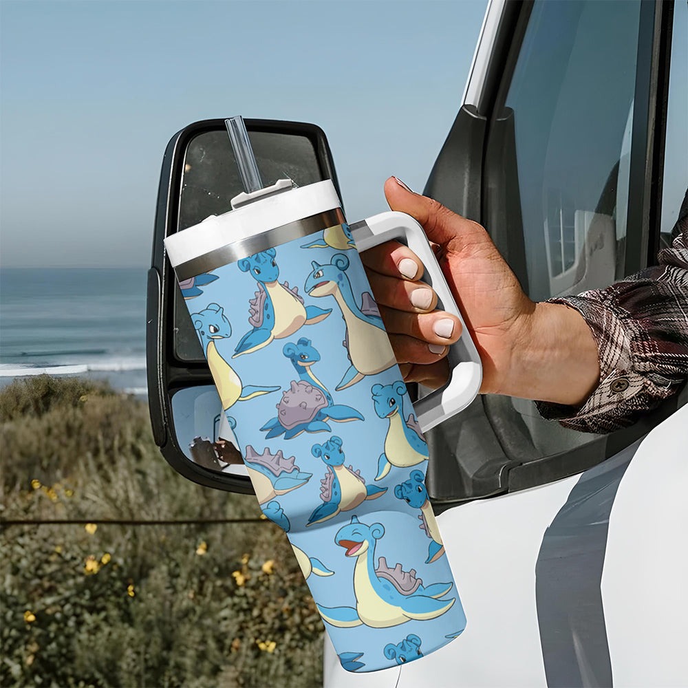 Lapras Clothes Tumbler With Handle Pattern Style TS04 Lapras Clothes Tumbler With Handle Pattern Style TS04