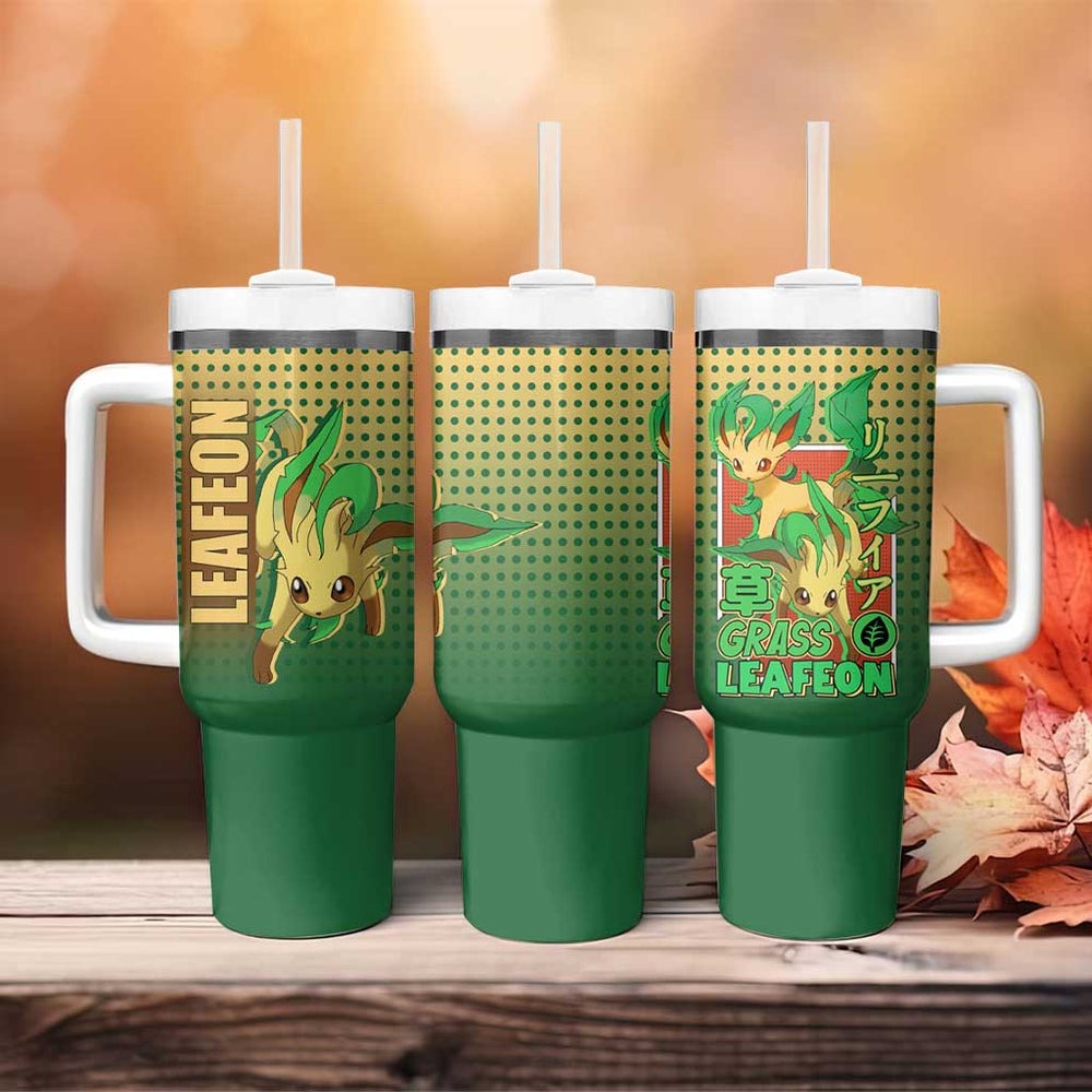 Leafeon from Poké Tumbler With Handle with Grass Type Power and Nature Design TS04