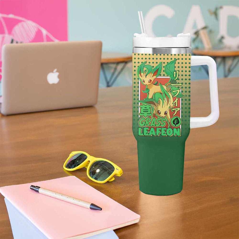 Leafeon from Poké Tumbler With Handle with Grass Type Power and Nature Design TS04