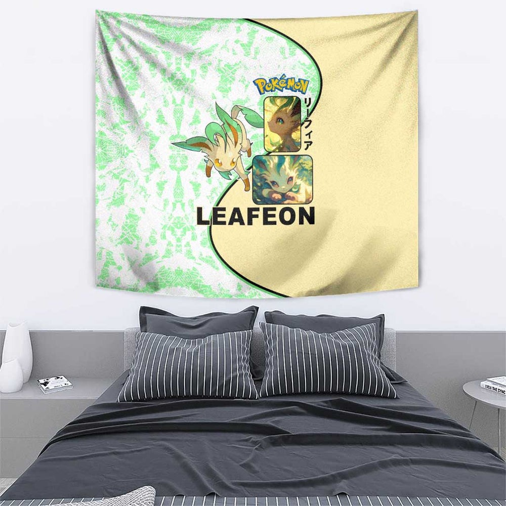 Leafeon Tapestry with Grass Type and Leafy Nature Pose Design TS04 Leafeon Tapestry with Grass Type and Leafy Nature Pose Design TS04