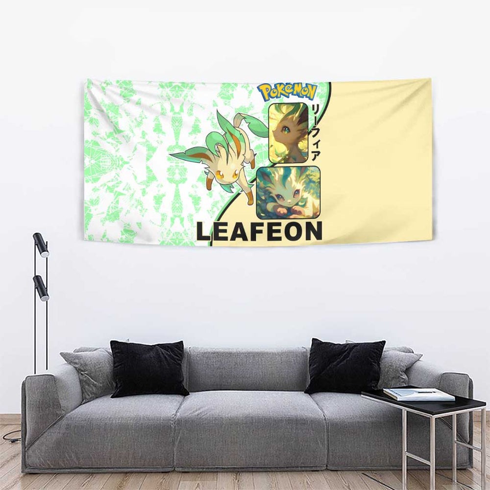 Leafeon Tapestry with Grass Type and Leafy Nature Pose Design TS04 Leafeon Tapestry with Grass Type and Leafy Nature Pose Design TS04
