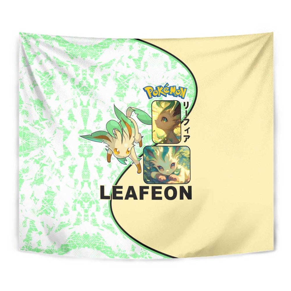 Leafeon Tapestry with Grass Type and Leafy Nature Pose Design TS04 Leafeon Tapestry with Grass Type and Leafy Nature Pose Design TS04