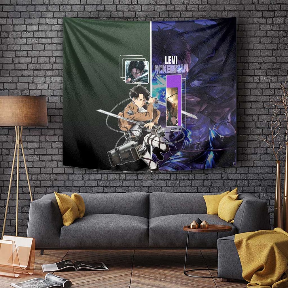 Levi Ackerman from Attack on Titan Tumbler With Handle with Dynamic Poses and Green Background Design TS04 Levi Ackerman from Attack on Titan Tumbler With Handle with Dynamic Poses and Green Background Design TS04