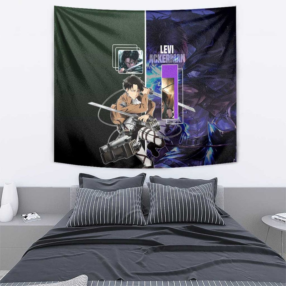 Levi Ackerman from Attack on Titan Tumbler With Handle with Dynamic Poses and Green Background Design TS04 Levi Ackerman from Attack on Titan Tumbler With Handle with Dynamic Poses and Green Background Design TS04