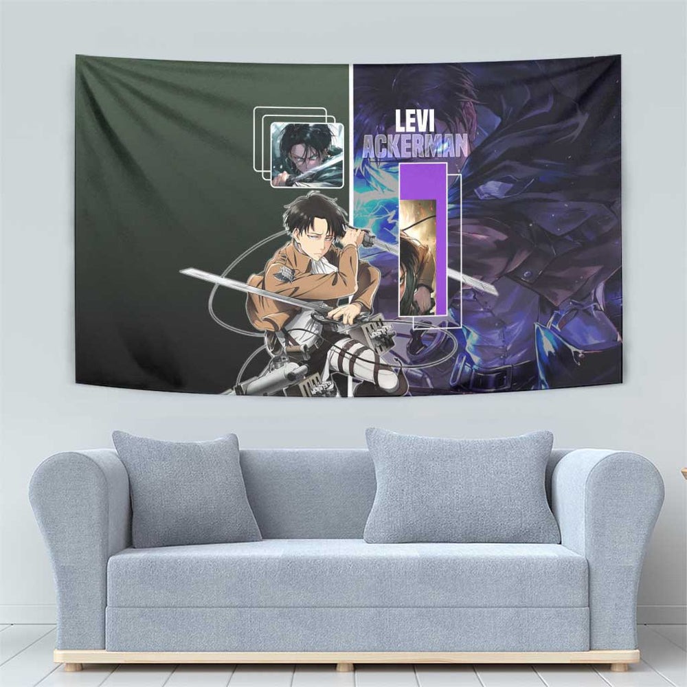 Levi Ackerman from Attack on Titan Tumbler With Handle with Dynamic Poses and Green Background Design TS04 Levi Ackerman from Attack on Titan Tumbler With Handle with Dynamic Poses and Green Background Design TS04