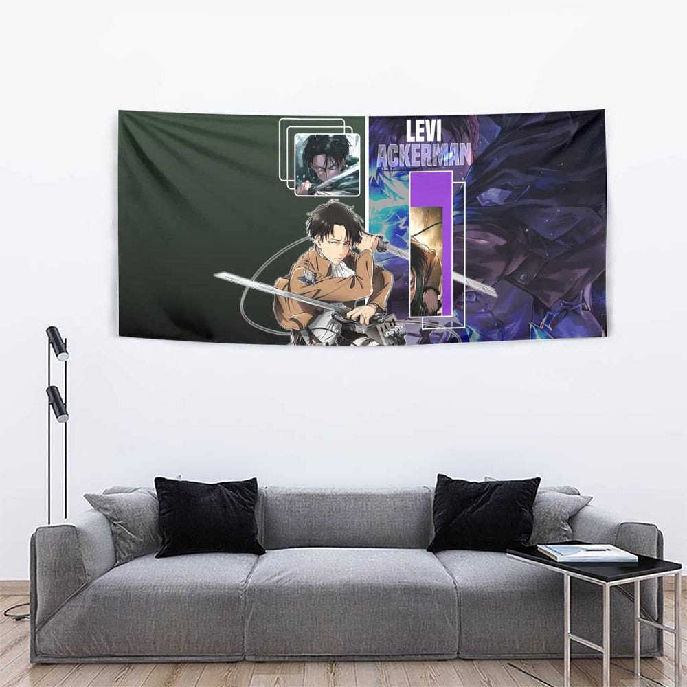 Levi Ackerman from Attack on Titan Tumbler With Handle with Dynamic Poses and Green Background Design TS04 Levi Ackerman from Attack on Titan Tumbler With Handle with Dynamic Poses and Green Background Design TS04