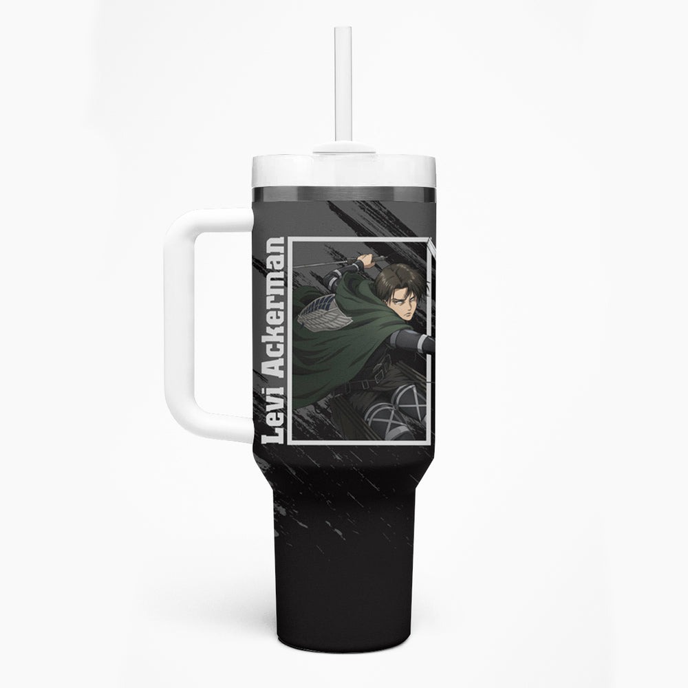 Levi Ackerman Tumbler With Handle Attack On Titan TS04 Levi Ackerman Tumbler With Handle Attack On Titan TS04