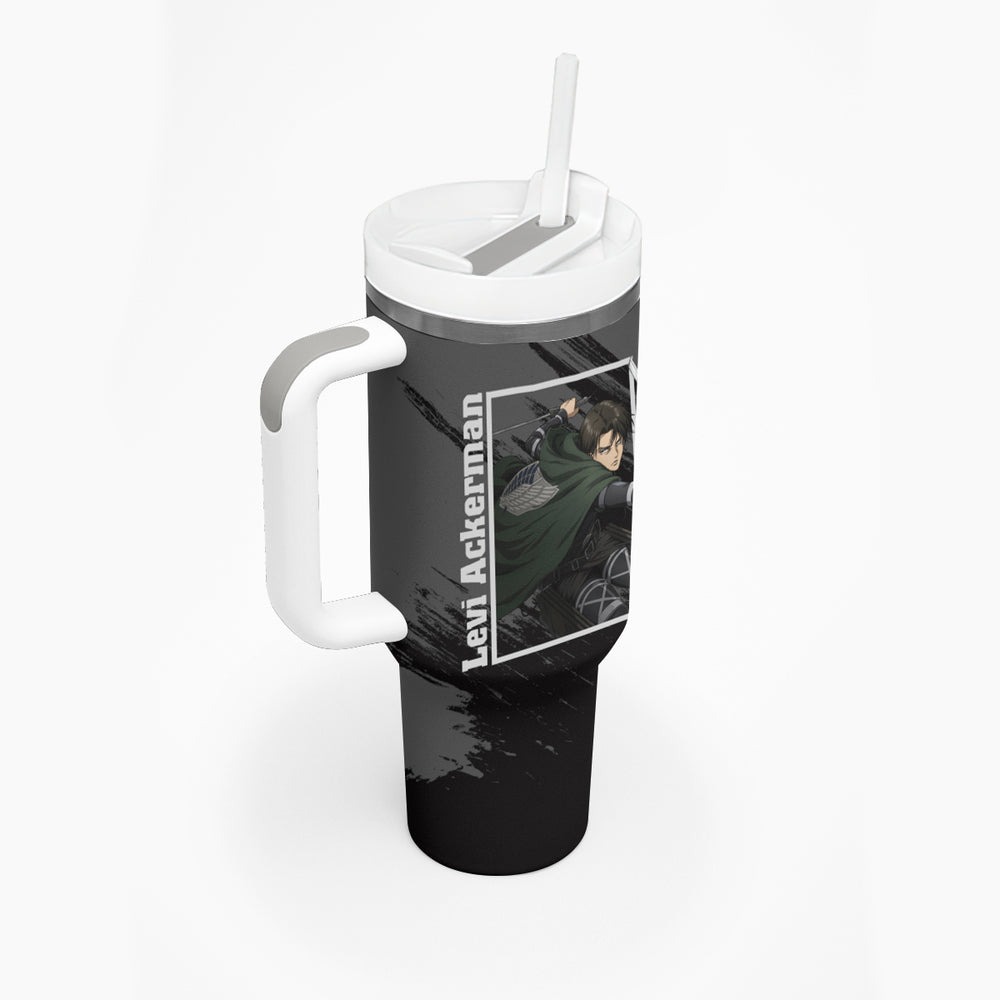 Levi Ackerman Tumbler With Handle Attack On Titan TS04 Levi Ackerman Tumbler With Handle Attack On Titan TS04