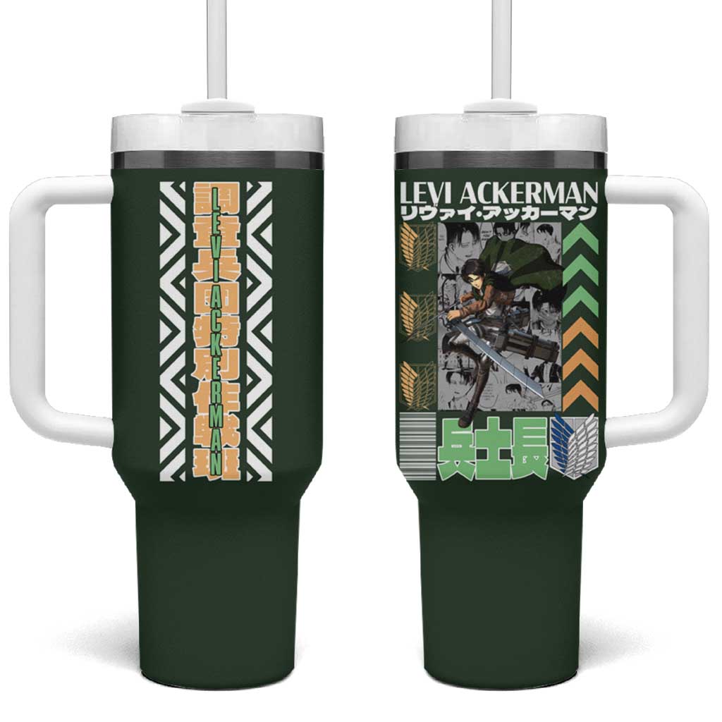 Levi Ackerman V2 Attack on Titan Tumbler With Handle Anime Style TS04