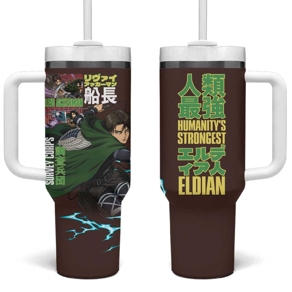 Levi Ackerman V3 Attack on Titan Tumbler With Handle Anime Style TS04
