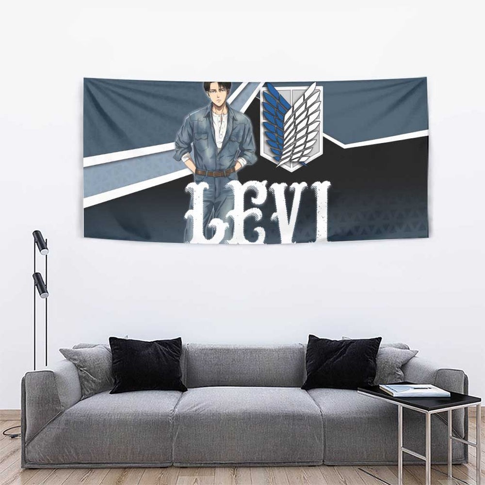 Levi Attack on Titan Tapestry Anime Denim Illustration TS04 Levi Attack on Titan Tapestry Anime Denim Illustration TS04