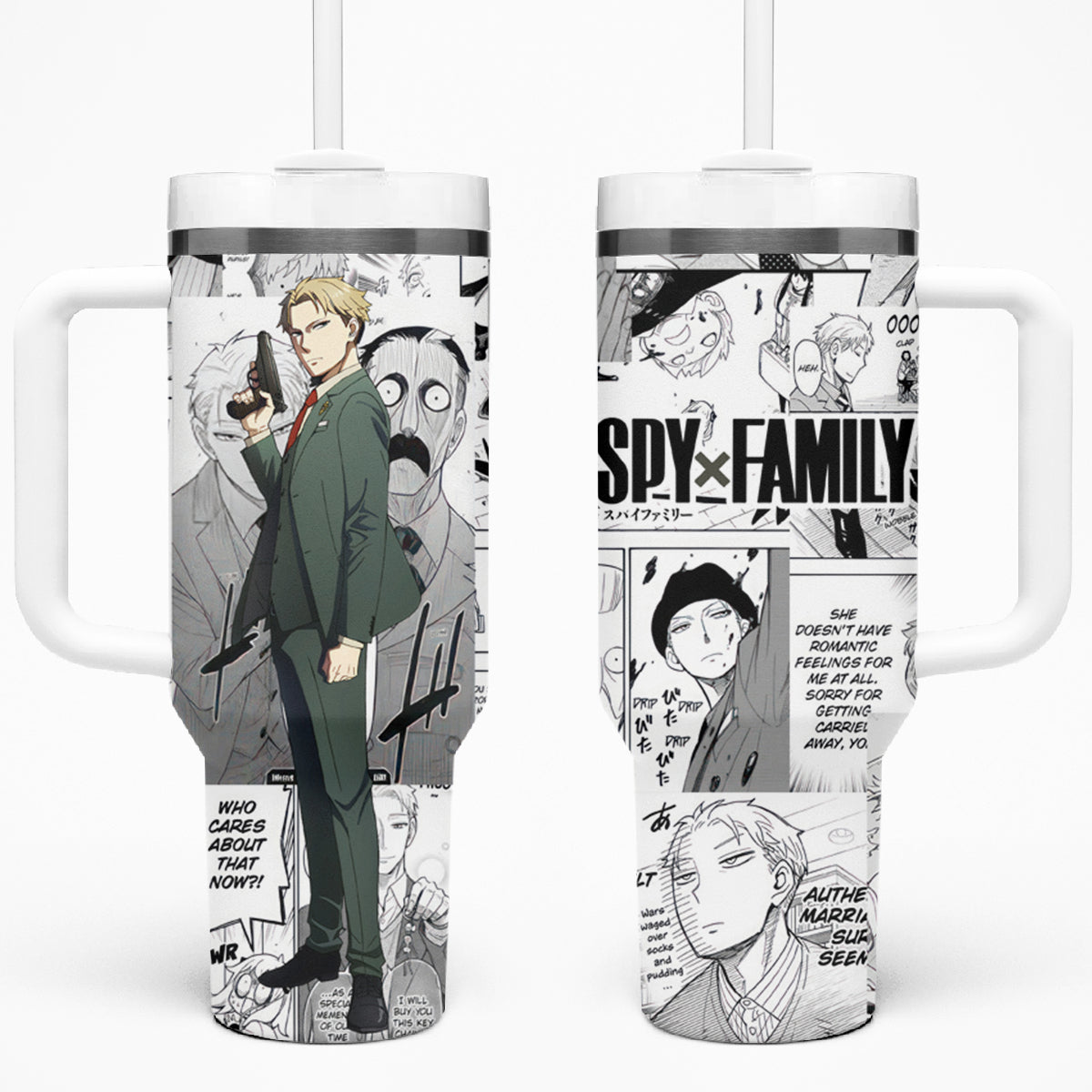 Loid Forger Spy X Family Tumbler With Handle Manga Mix Anime Style TS04