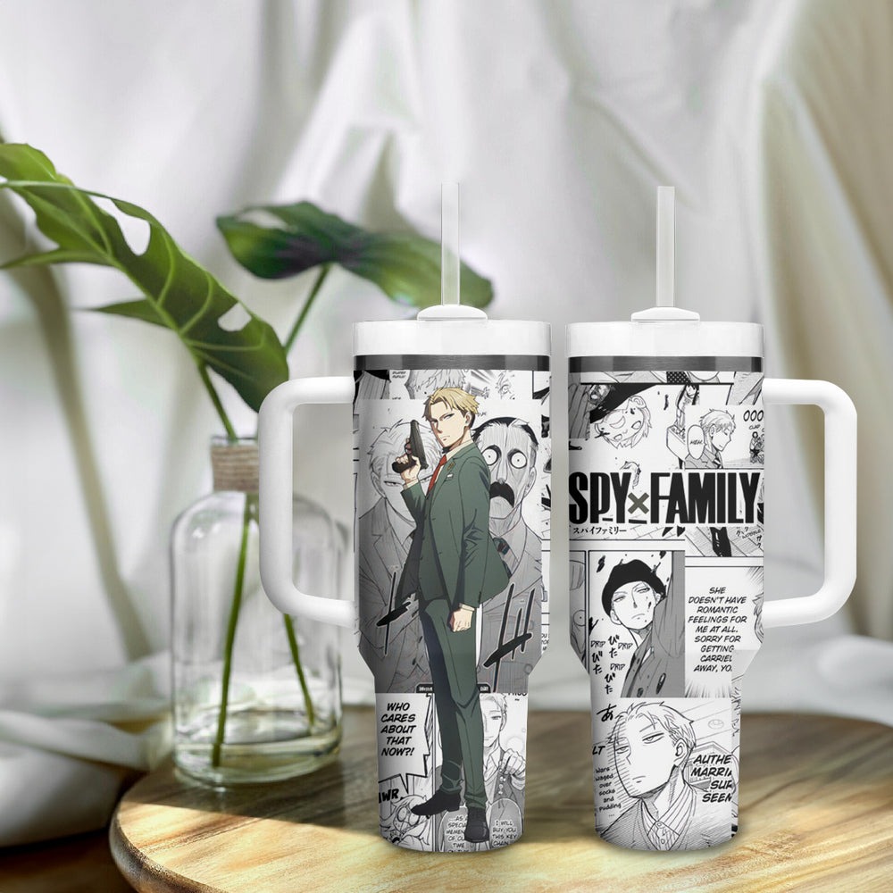 Loid Forger Spy X Family Tumbler With Handle Manga Mix Anime Style TS04