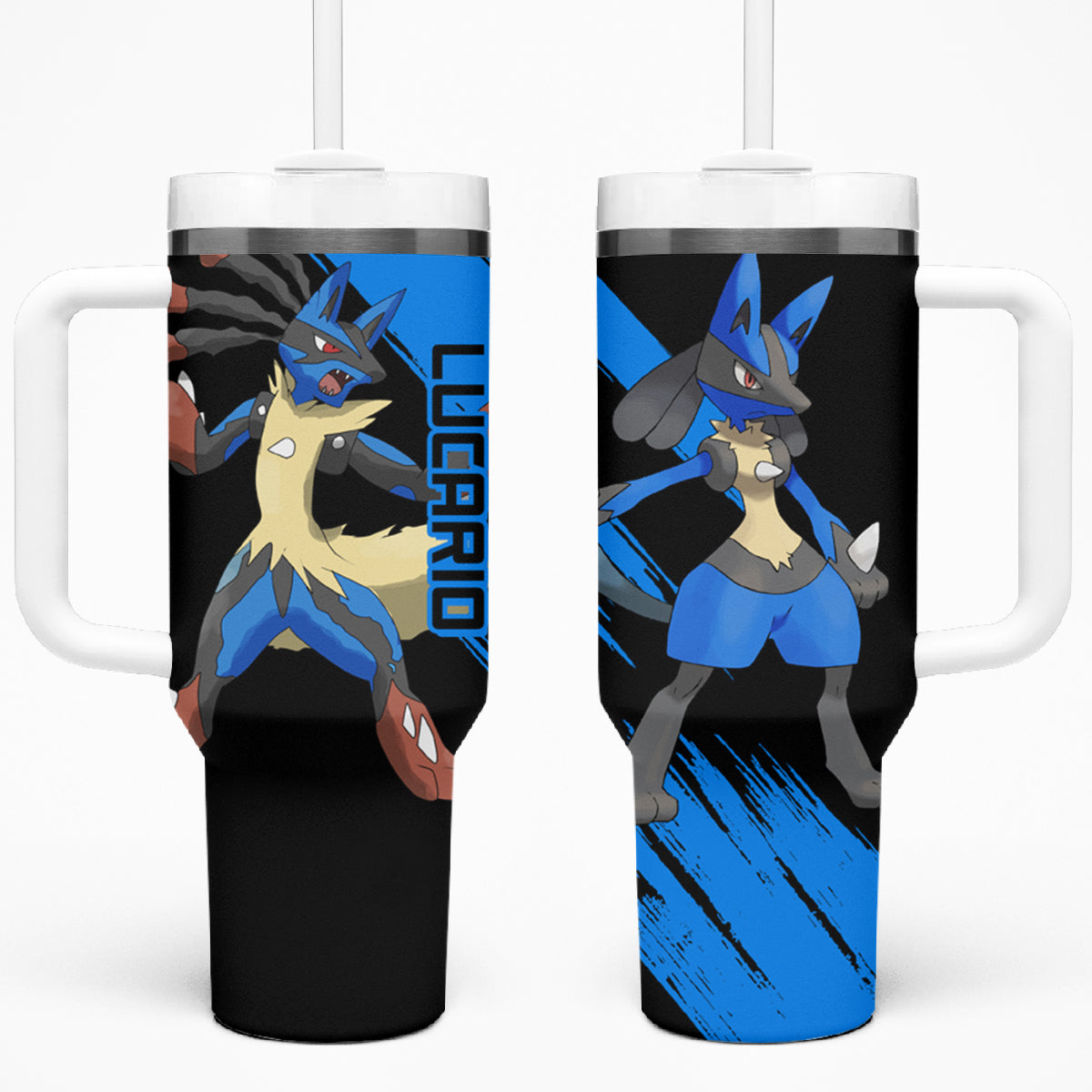 Lucario mix Mega Evolved Tumbler With Handle TS04