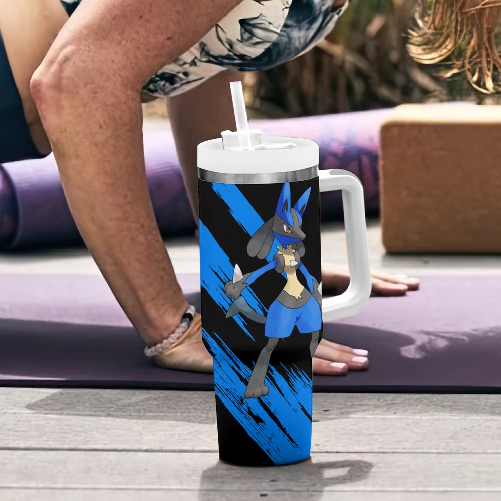 Lucario mix Mega Evolved Tumbler With Handle TS04 Lucario mix Mega Evolved Tumbler With Handle TS04