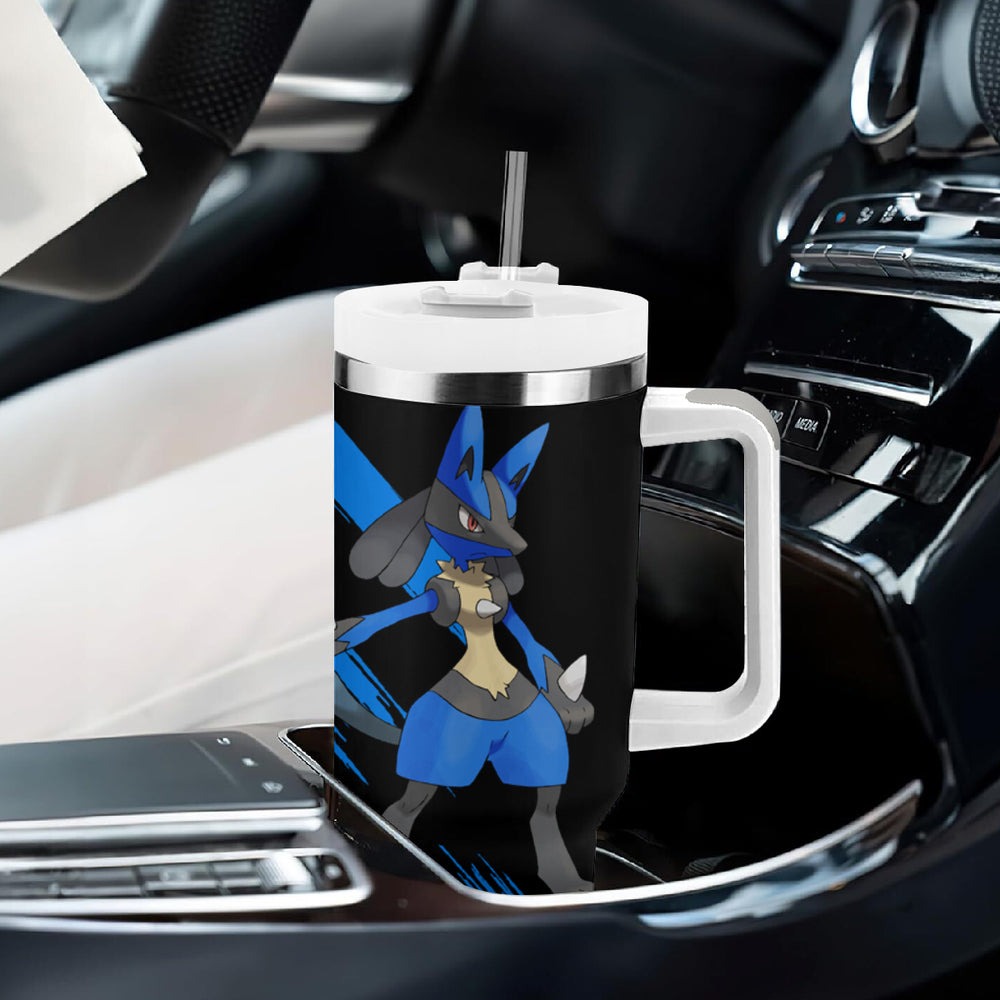 Lucario mix Mega Evolved Tumbler With Handle TS04 Lucario mix Mega Evolved Tumbler With Handle TS04