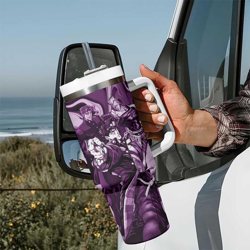Lucid Stardust Crusaders Jojos Bizarre Adventure Tumbler With Handle Anime Mix With Mable Style TS04 Lucid Stardust Crusaders Jojos Bizarre Adventure Tumbler With Handle Anime Mix With Mable Style TS04